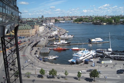 Foto av  Slussen ut mot Saltsjön.