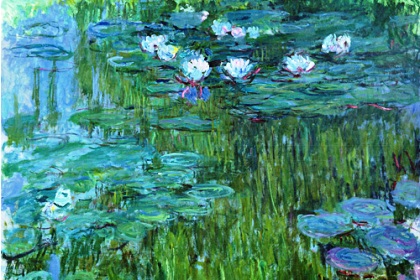 Målning av Monet föreställande näckrosor