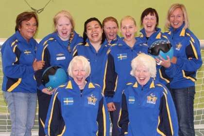 Ett jublande damlandslag i goalboll